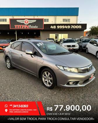 HONDA CIVIC 1.8 EXS 16V FLEX 4P AUTOMÁTICO HONDA CIVIC 1.8 EXS 16V FLEX 4P AUTOMÁTICO